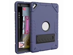 Capa Hengrongshen para iPad 10.2 (2020) (2021) Capa resistente com camada de TPU, antiderrapante, azul-marinho/preto (2019)