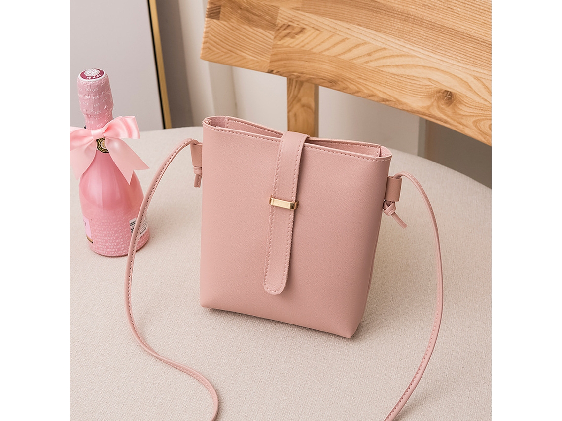 Bolsa Feminina Bolsa De Ombro Bolsa Para Celular Bolsa De Cosméticos Bolsa Mensageiro Simples Casual Pequena Bolsa Rosa SUNNY SPACES