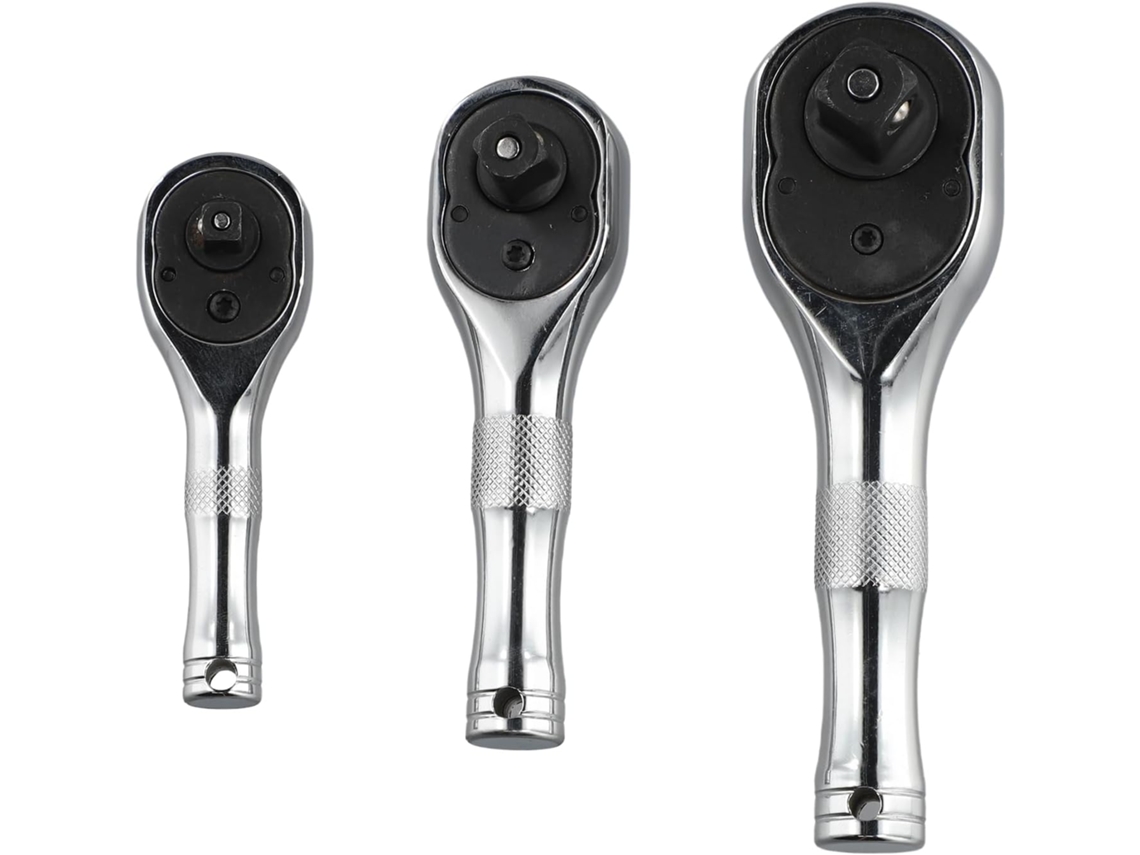 Chave De Mini Rápido Com 72 1/4", 3/8", 1/2", Média E Cabo Curto, Para