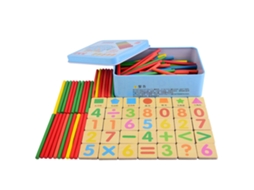 Juego De Aritmética Con Palos Magnéticos De Madera Puzzle Matemático Para Aprender Y Calcular