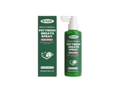 Spray de Bafo Fresco Kriath Pet Ingredientes Suaves Cuidado Dental Limpeza Diária