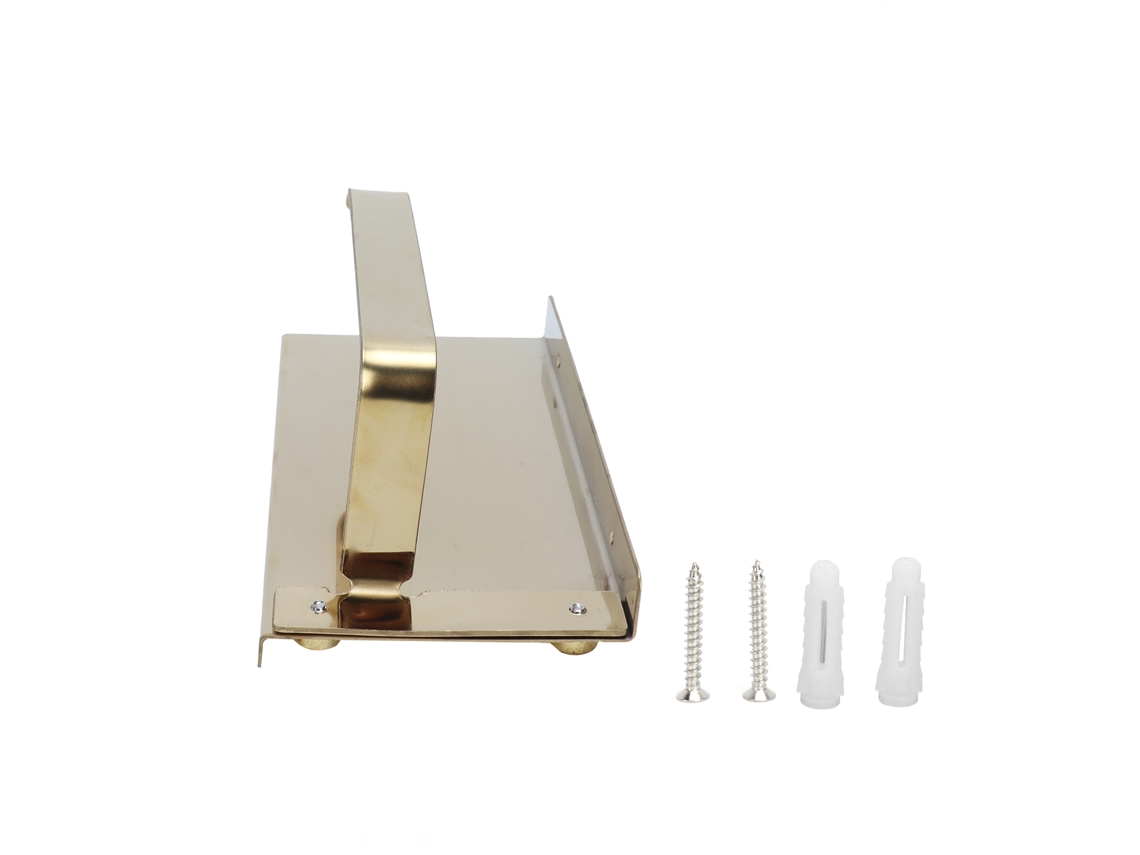 Suporte de Papel Higiênico Aço Inoxidável Dourado Banheiro