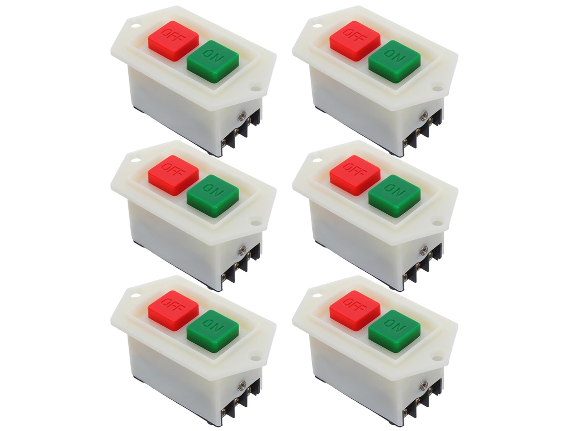Conjunto De 6 Peças Com Interruptor Liga/desliga De Botão Para Máquinas Industriais