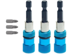 Conjunto De 3 Bits Parafuso, Suporte Magnético Para Bits, Drywall, Haste Hexagonal 6 Cm, Parafusadeira Sem Fio E H -aquaforge