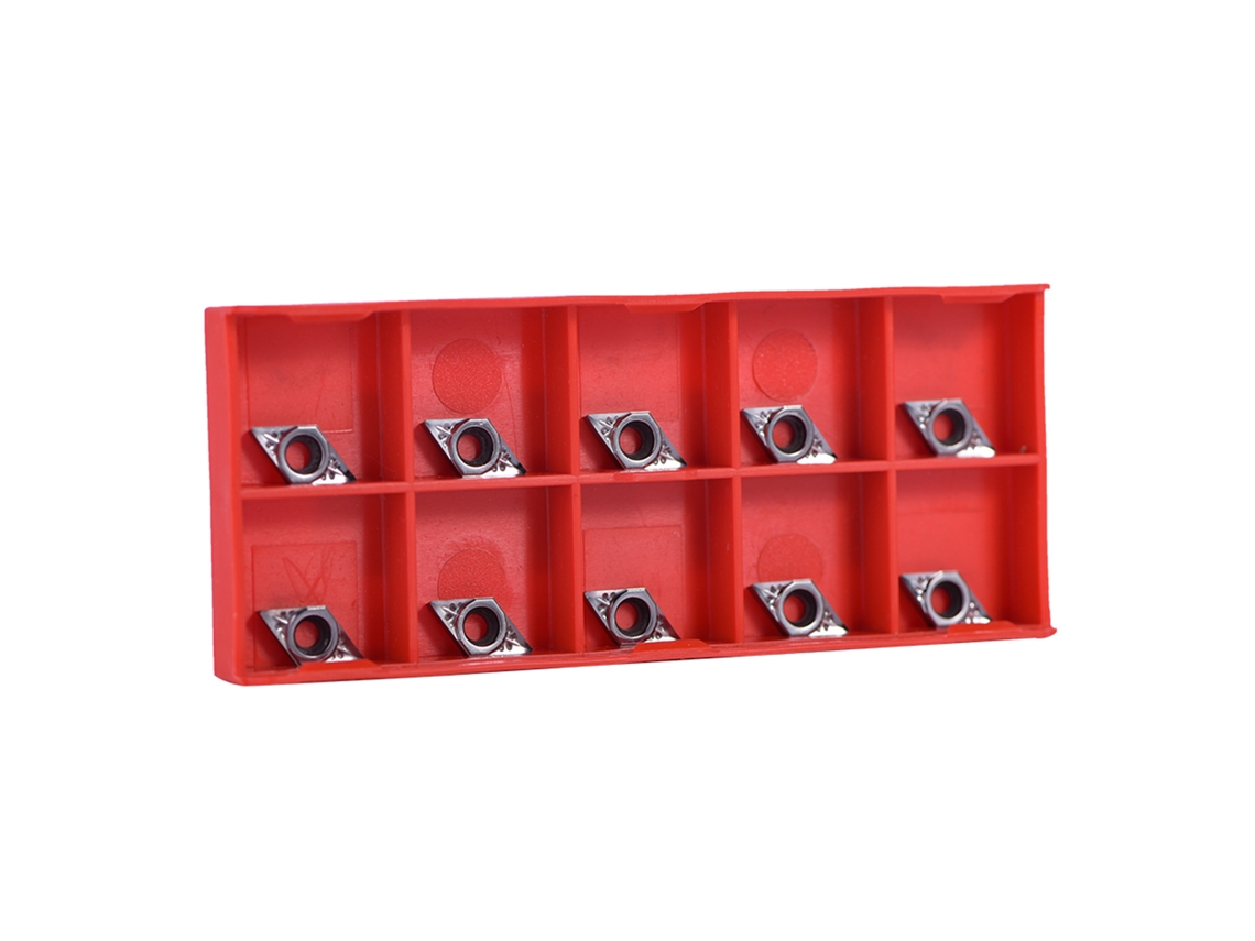 10pcs/set Inserts Cnc Carbide Blade Cutter Lathe Turning Tool Para Alumínio Cobre Dcgt070204-ak