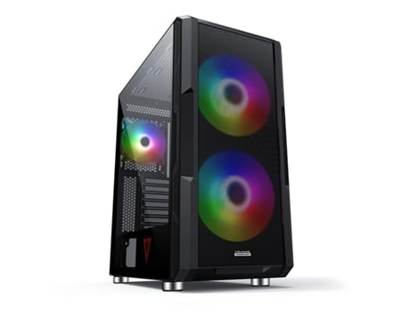 Caixa Semitorre Atx MODECOM Amirani Argb Preto Multicolor