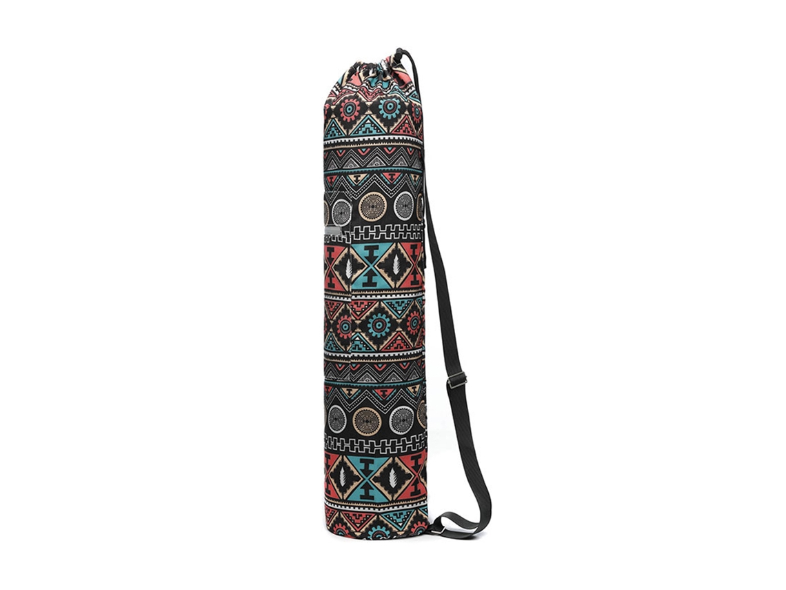 Bolsa Para Colchonete De Yoga De Lona Impressa Com Cinta Refletiva Ajustável 75x16cm Para Ginástica E Treinamento