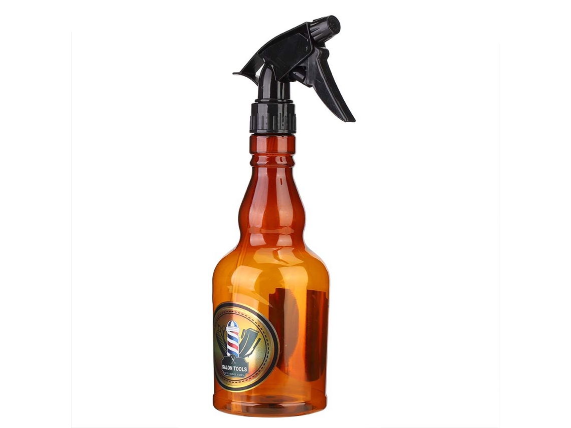 2026 650ml Botella de Pulverização Reutilizável Vintage para Barbearia e Cabeleireiro Ferramenta Capilar (marrom)