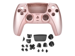 Botão e Capa Substituição Controle Ps5 Dourado Rosa