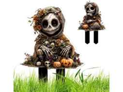 Estacas Decorativas de Halloween para Gramado Placas de Sinalização Assustadoras de Plástico para Uso Externo CHABERLU
