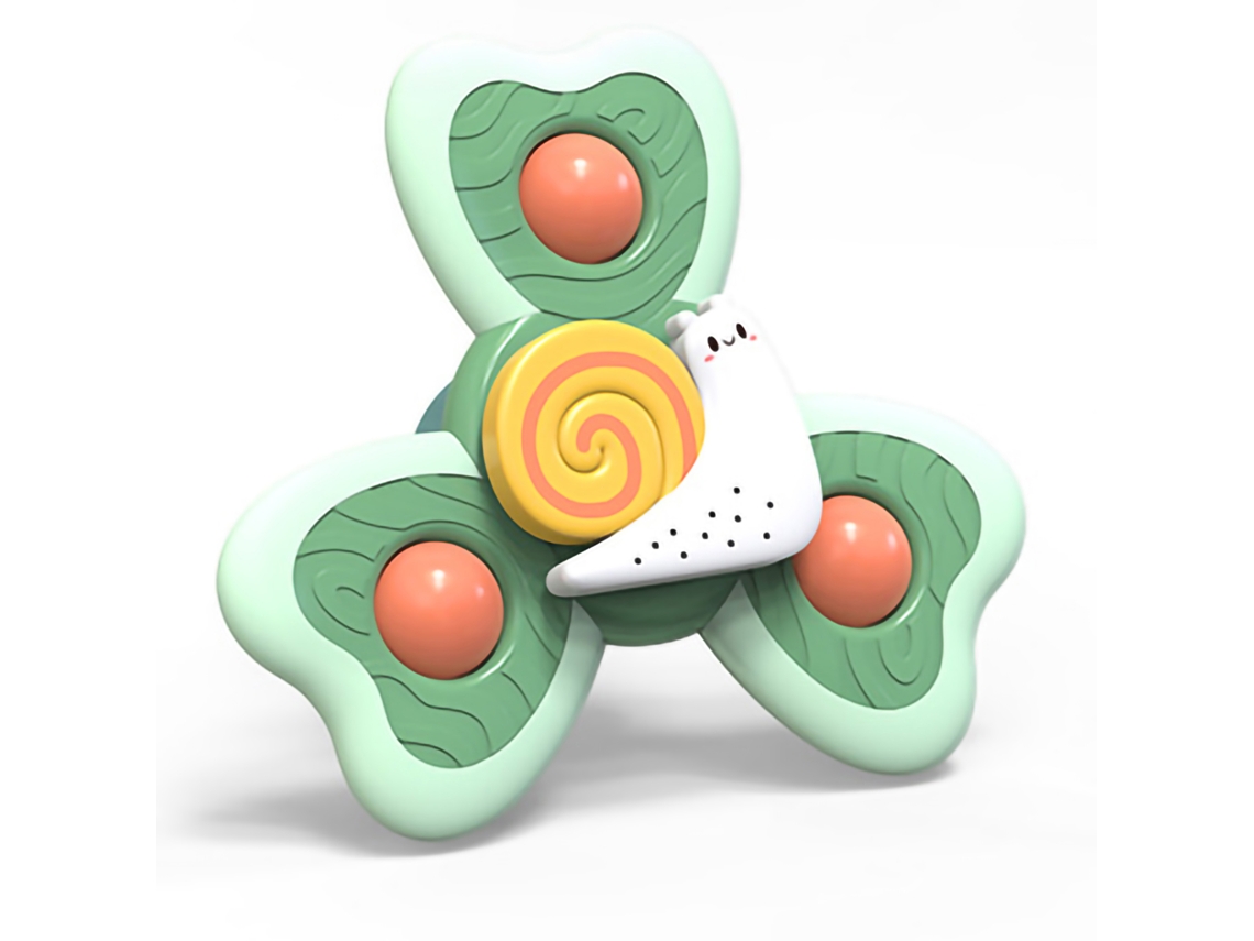 Mali brinquedo Top com Ventosa para Bebê Jogo de Quebra cabeça Educativo Brinquedo de Banho com Sucção Potente Caracol 3 Folhas