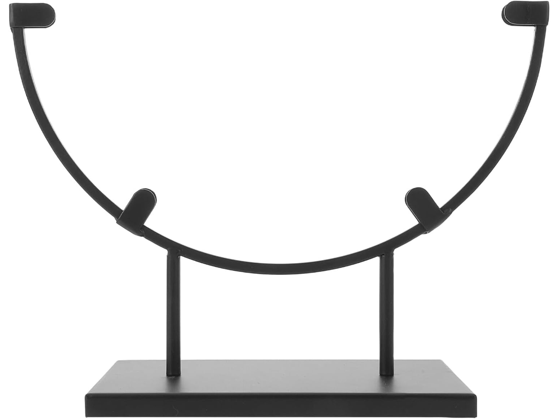 Suporte Redondo De Ferro Preto Para Exibir Pratos Decorativos E Porta Retratos Design Elegante Funcional Mesas