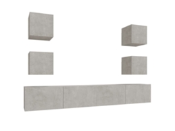 Tv Cabinet Set, Tv Cabinet Sets Vidaxl Cinzeto Madeira Processada (n/a)