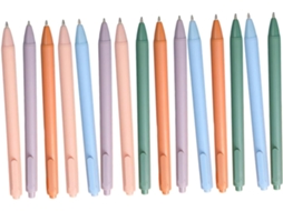 Conjunto De 15 Canetas Esferográficas Retráteis Magiclulu, Feitas Em
