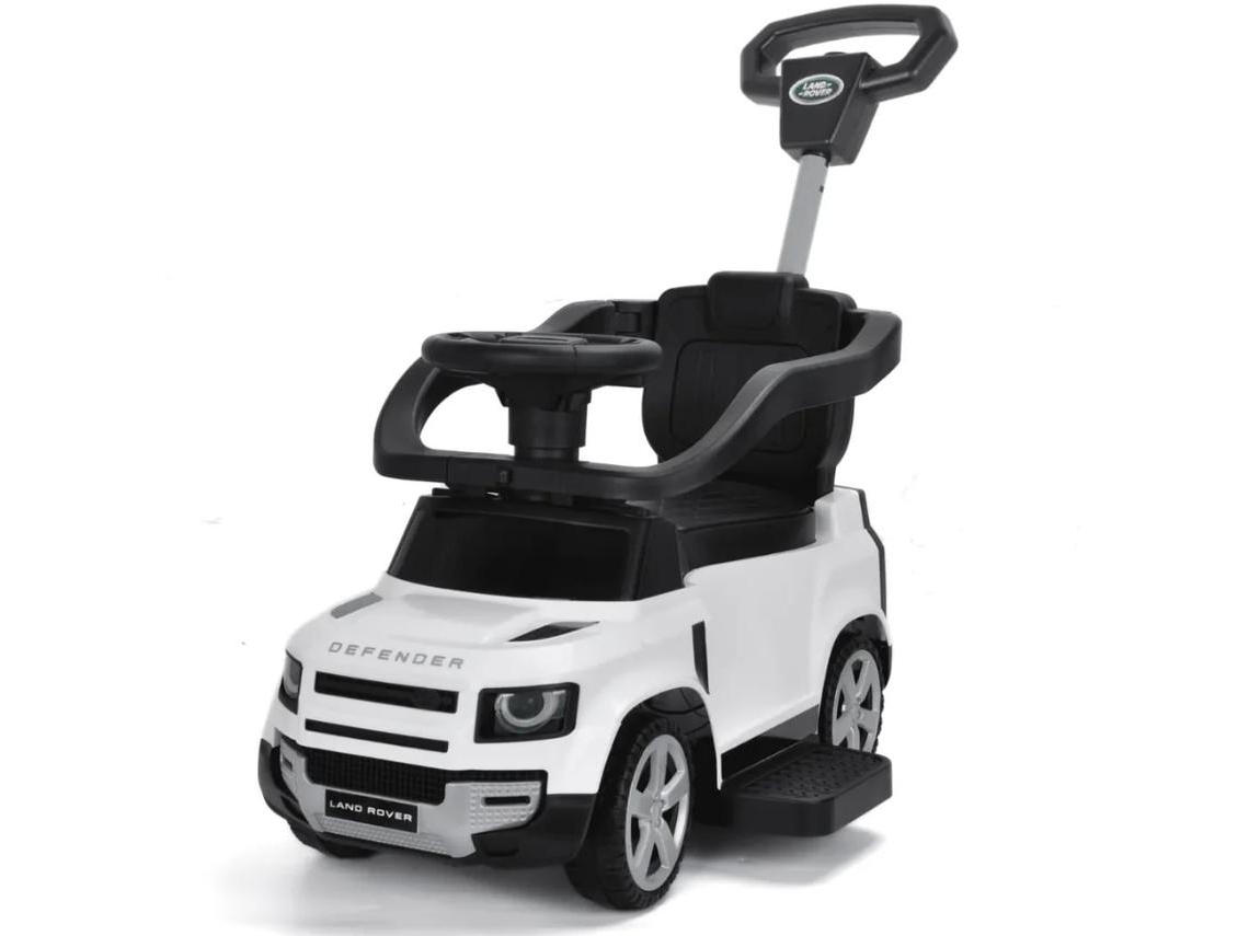 Carro Para Niños Land Rover Defender Com Guiador 2-em-1 - 1 A 3 Anos - Carro Crescível Com Compartimento De Armazenamento – Branco