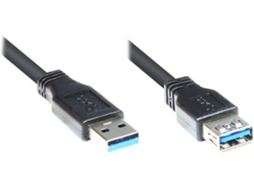 Cabo de Dados ALCASA (USB A - 5 m - Preto)