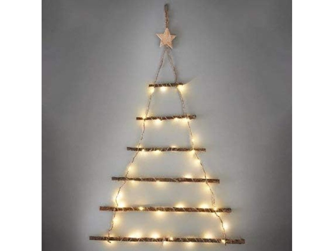 Árvore de Parede Galho Natalino Luzes LED 40cm