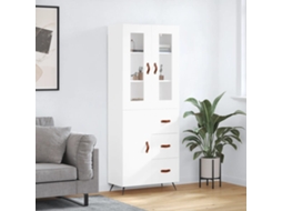Vidaxl Armário Alto 69,5x34x180 Cm Derivados De Madeira Branco