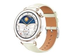 Bracelete para Huawei Watch Gt 5 / Gt 5 Pro / 4 / 4 Pro Couro Preto Cabeça Plana Textura de Tubarão Branco Cremoso XIAOMOYU (22mm)