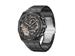 Smartwatch empresarial Bestvite com chamadas Bluetooth, tela grande, monitoramento de oxigênio no sangue, sono e saúde, preto