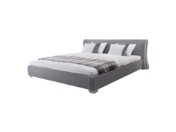 Cama de casal BELIANI Paris de Poliéster Cinzento 175x228x83