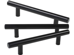 Puxadores De Armário Pretos Estilo Europeu Em Formato T, Puxadores De Cozinha 96mm Entre Furos, Aço Inoxidável, 15cm De