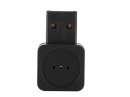 Microfone externo sem fio Brilvibera com placa de som USB, compacto, leve e de alto desempenho, ABS, preto.