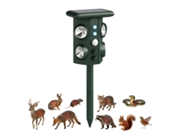 Repelente Solar Gatos (5 Modos, Sensor Pir, Flash Led)