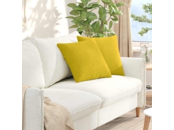 Vidaxl Travesseiros De Sofá 2 Pcs Amarelo 45 X 45 Cm