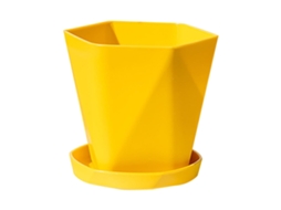 Maceta De Plástico Para Balcón, Maceta De Resina Nórdica Gruesa, Grande, 2 Unidades, Amarilla
