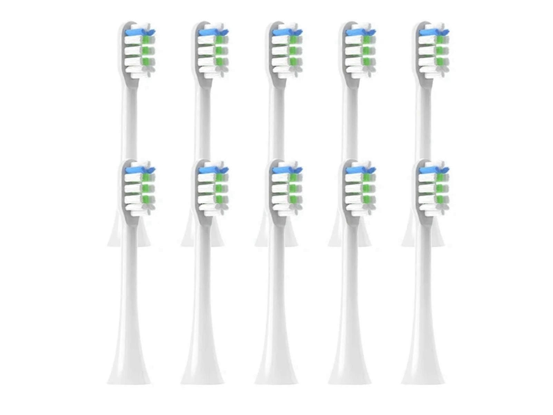 10 Cabeças De Escova De Substituição Embaladas A Vácuo Para Escova De Dentes Elétrica X3 X3pro X3u X5 V1 D3, W