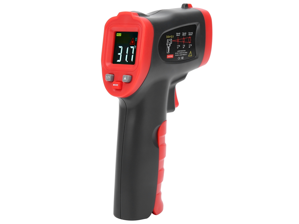 TERMÔMETRO INFRAVERMELHO YURU Sem Contato Laser com Display LCD