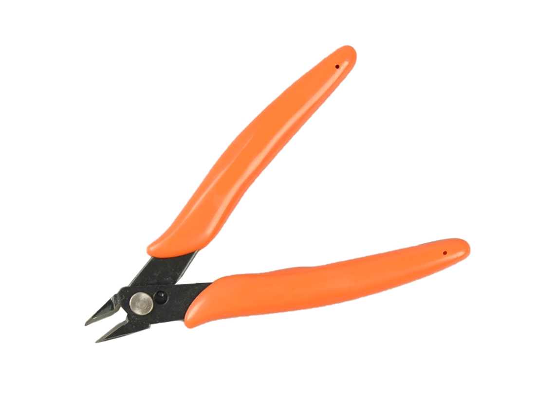 Yuru alicates de Corte Diagonal Laranja Mini com Grifo Confortável Leve Aço Durável 14cm para Fios