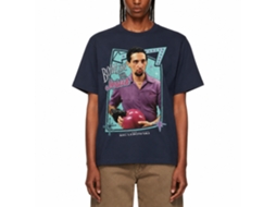 Rockinstone The Big Lebowski Bowling With Jesus Navy Adult T-shirt Size:xl