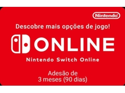 Cartão Nintendo Switch Online (Adesão 3 Meses - Formato Digital)