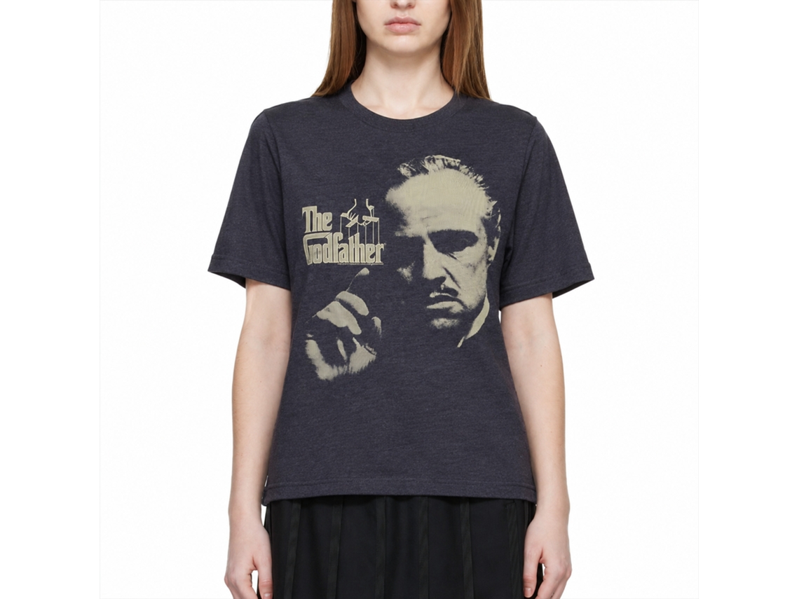 Rockinstone Godfather Finger Waggle Heather Navy Adult T-shirt Size:xxxl