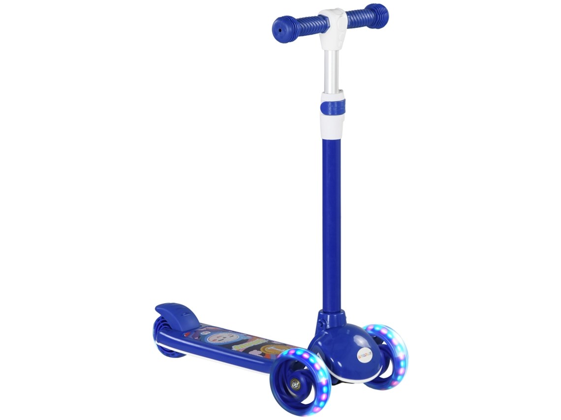 Scooter Infantil com Rodas LED, Guidão Ajustável, Freio de Fricção, Azul 2-6 anos S/MARCA