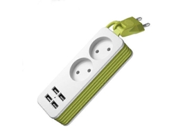 Régua De Tomadas Com Plugue 1/2 Eu, 4 Portas Usb, 1200w, 250v, Cabo De 1,5m, Portátil, Para Tomada Múltipla. Olysi Shop