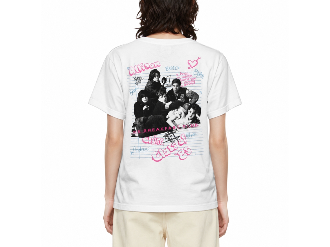 Rockinstone Breakfast Club Movie Group White Adult T-shirt Size:xxl