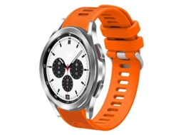 Pulseira De Silicone Sarjada De Cor Sólida Para Samsung Galaxy Watch4 Classic 42mm 20mm