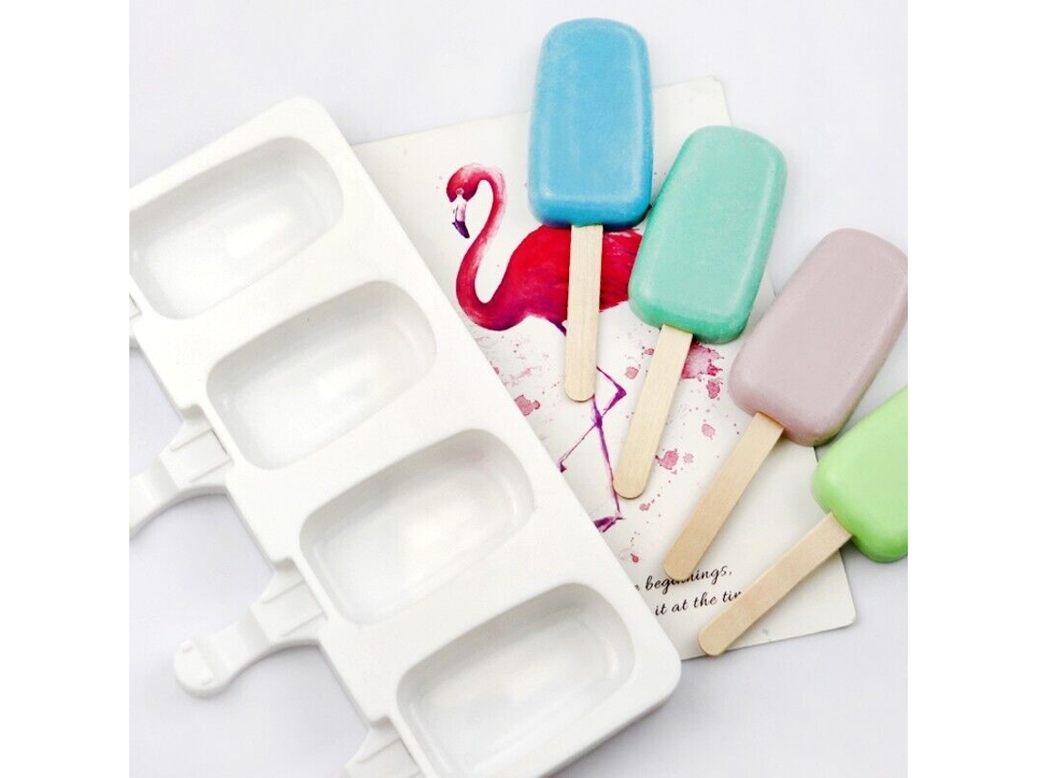 2x Forma De Silicone Para Sorvete, Picolé, Pirulito, Sobremesa Congelada, Bandeja Para Cakesicles Sunny Spaces
