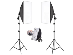 Kit De Estúdio Fotográfico, Sistema De Iluminação Com Softbox, Suporte De Tripé Ajustável, Sem Lâmpada