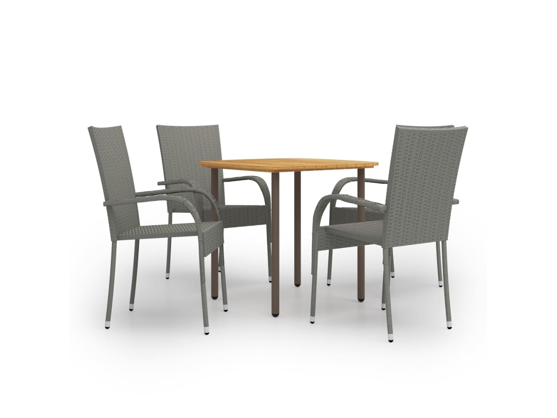 Dining Set, Dining Sets Vidaxl Cinzeto Rattan / Vime (n/a)