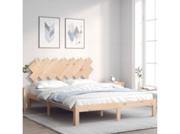 Cama Sem Colchão 140x200 Cm Madeira De Pinho Maciça