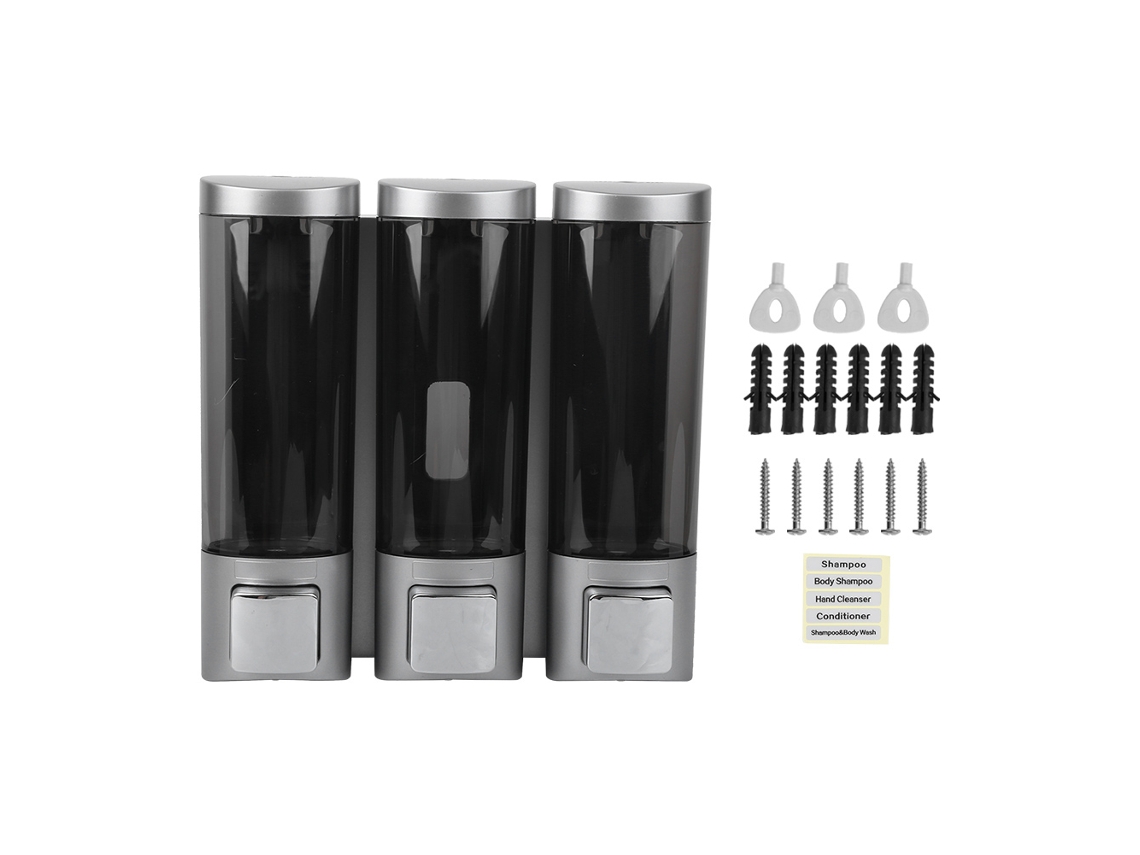 Dispenser de Sabão EOOCOO (dispensação Manual de Três Cabeças em Parede)