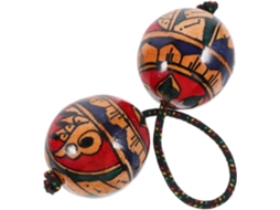 Chocalho De Bola Rítmica Aslatuas, Instrumento De Percussão Manual Africano Shaker, Cabaça Dupla.