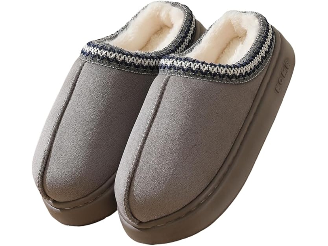 Pantufas Unissex Fechadas, Quentes Com Espuma Viscoelástica, Sola Antiderrapante Para Uso Interno E Externo