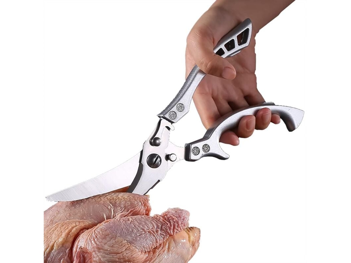 Lurelia Tesoura Aves Aço Inoxidável 25 Cm Vermelho Frango Peixe Carne