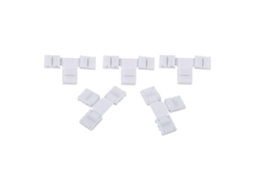 2026 5 Peças Conectores Clip Sem Solda 4 Pinos T para Fita Led Rgb 5050 de 10mm