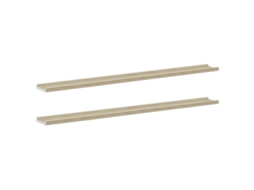 Prateleiras de parede 2 peças 115x9x3 cm Branco e Carvalho Sonoma MAISON EXCLUSIVE